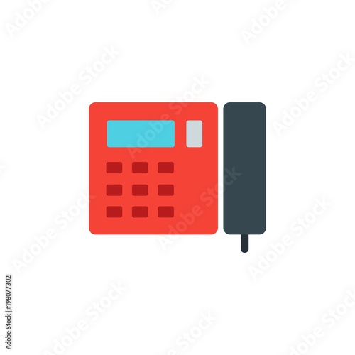 stationery phone, hotel phone flat vector icon. Modern simple isolated sign. Pixel perfect vector  illustration for logo, website, mobile app and other designs