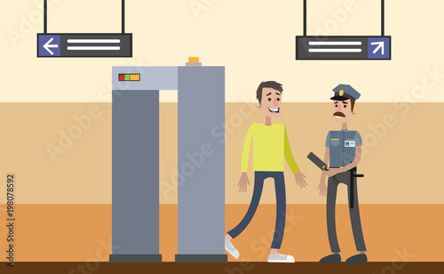 Security control gate.