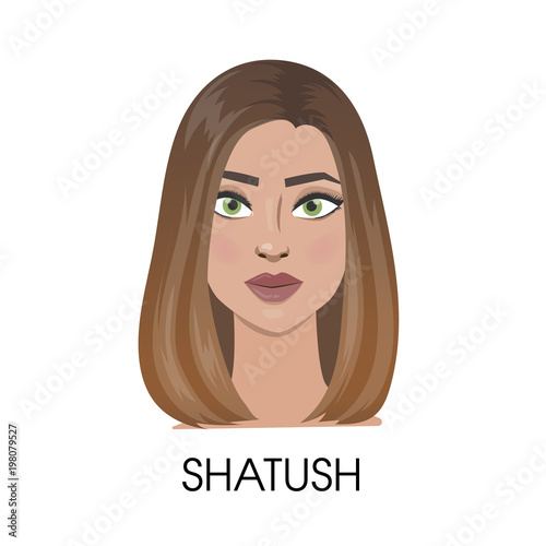 Shatush hair illustration.