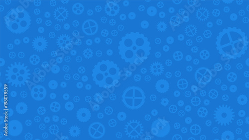 Geometrical engineering seamless pattern. Abstract gears background. Vector illustration