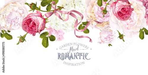 Romantic garden border