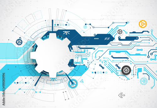 Vector illustration, Hi-tech digital technology and engineering theme