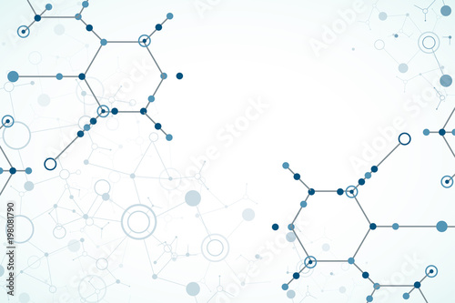 Abstract  technology hexagonal background. Connection structure.