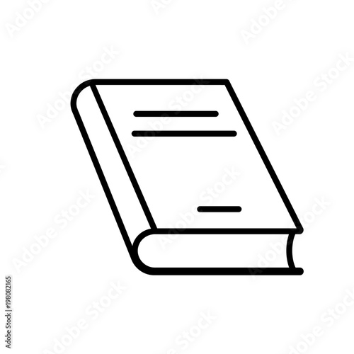 Closed book line icon. Thick hardcover book. Vector Illustration