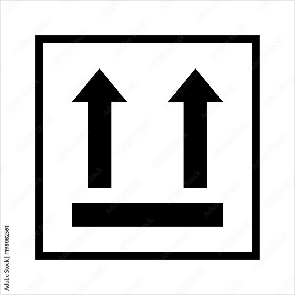 Keep Up, Up Arrow, Package Handling Label Icon Keep Up, Up Arrow, Package Handling Label Icon