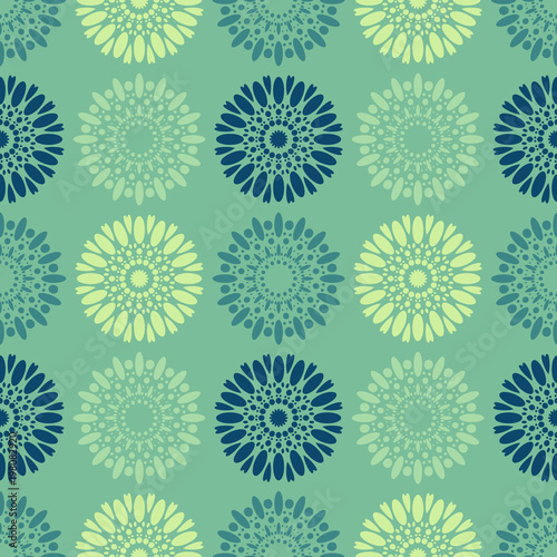 Galaxy flowers seamless pattern. Suitable for screen, print and other media.