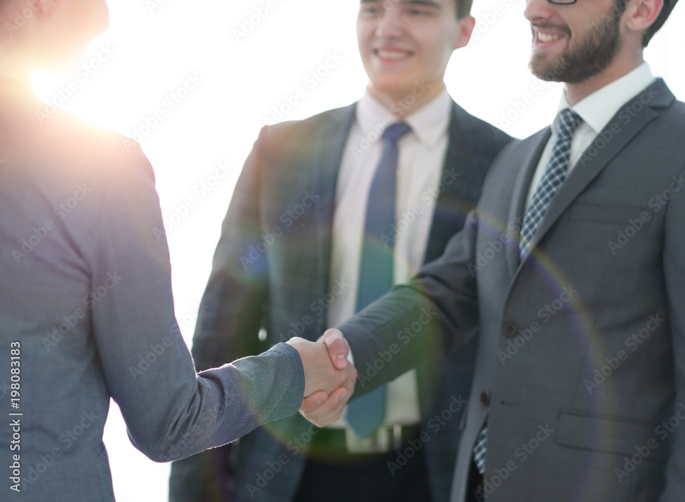 business concept .handshake financial partners. business concept .handshake financial partners.