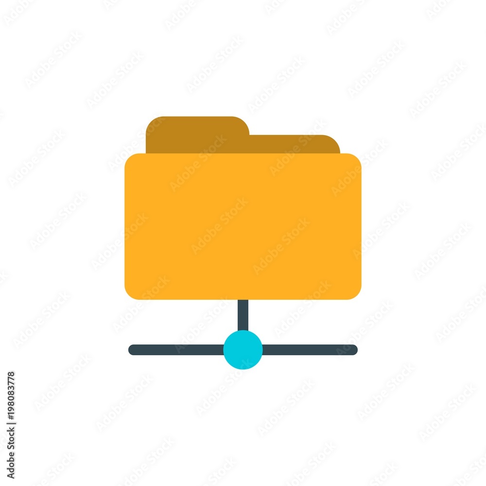 network folder flat vector icon. Modern simple isolated sign. Pixel perfect vector  illustration for logo, website, mobile app and other designs