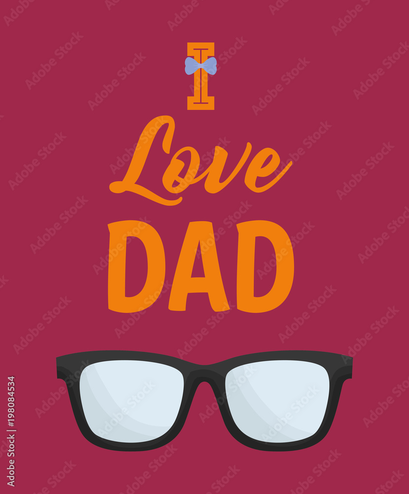 Fototapeta premium Happy fathers day design
