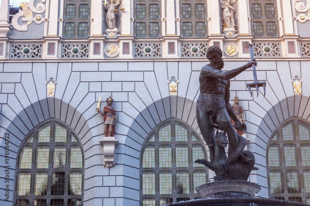 Obraz premium Neptune Fountain in Gdansk