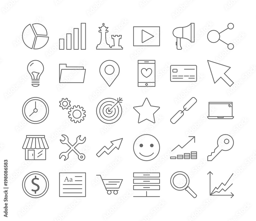 SEO icons set. SEO icons set.