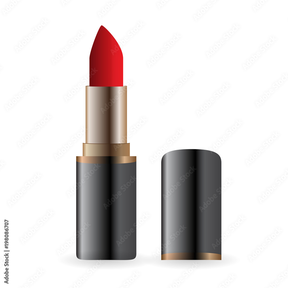 Example for advertising bright red lipstick image. Vector Illustration. EPS10 Example for advertising bright red lipstick image. Vector Illustration. EPS10