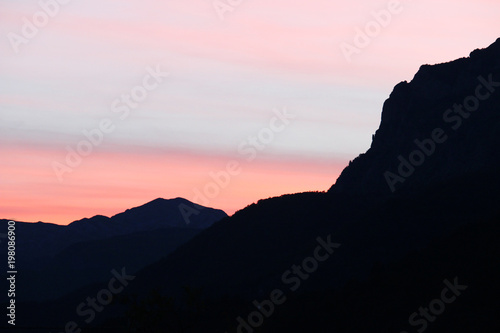 Mountain landscapes in terrain of Pluzine, Montenegro