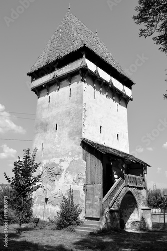 Fortified medieval saxon evangelic church  in Agnita- Agnetheln, mentioned for the first time in a Saxon document from 1280, a town with a craft tradition photo