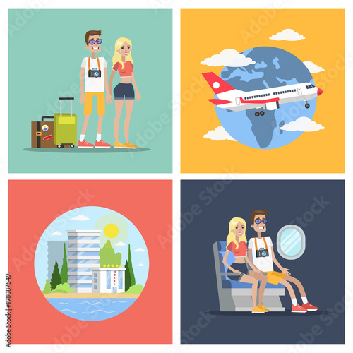 Touristic flight set.