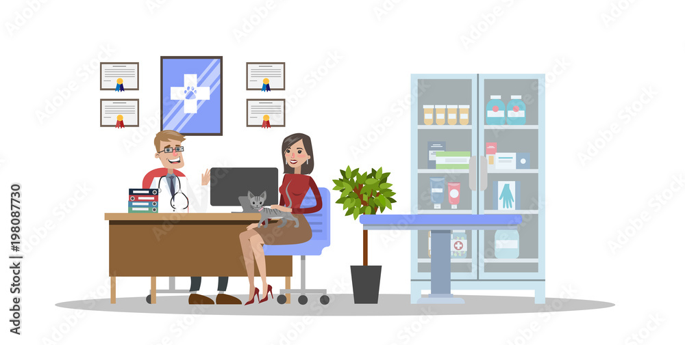 Vetclinic illustrations interior. Vetclinic illustrations interior.