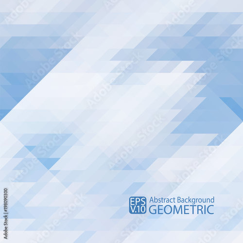 Abstract geometric blue background of triangles. Vector. For printing, Internet, packaging, design