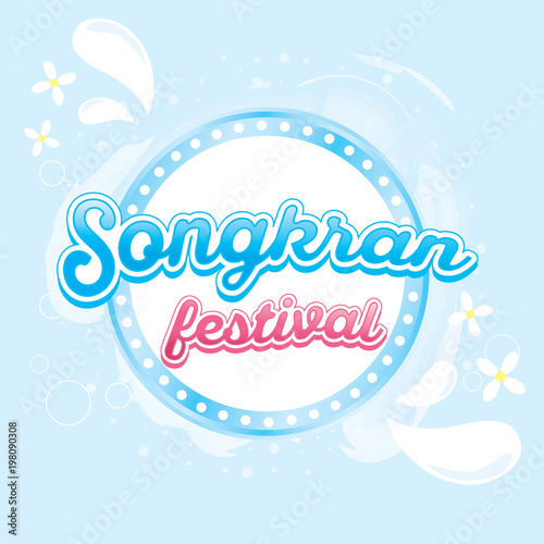 Songkran Festival Thai new year Party event Background wallpaper 