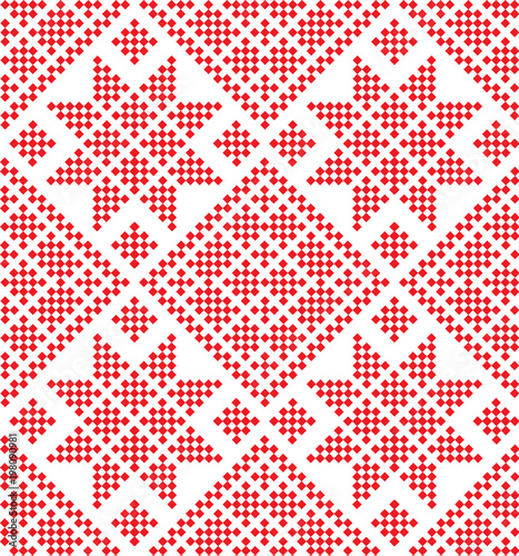 seamless embroidered national ornament vector