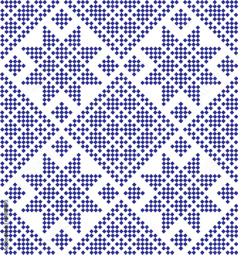 seamless embroidered national ornament vector