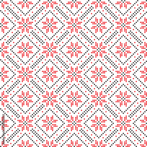 seamless embroidered national ornament vector