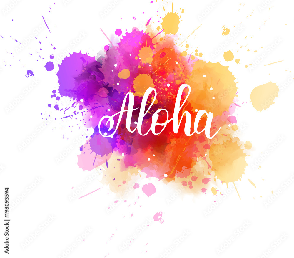 Obraz premium Aloha colorful splash