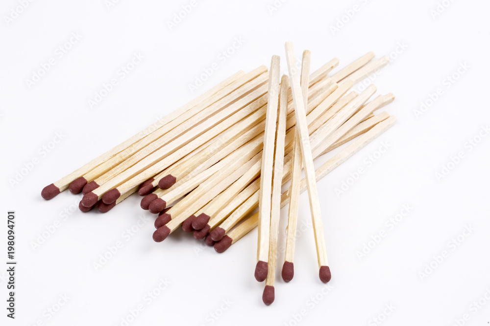 Matchstick on the white background Matchstick on the white background