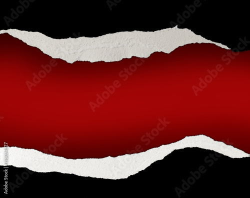 Wallpaper Mural Ripped paper on red Torontodigital.ca