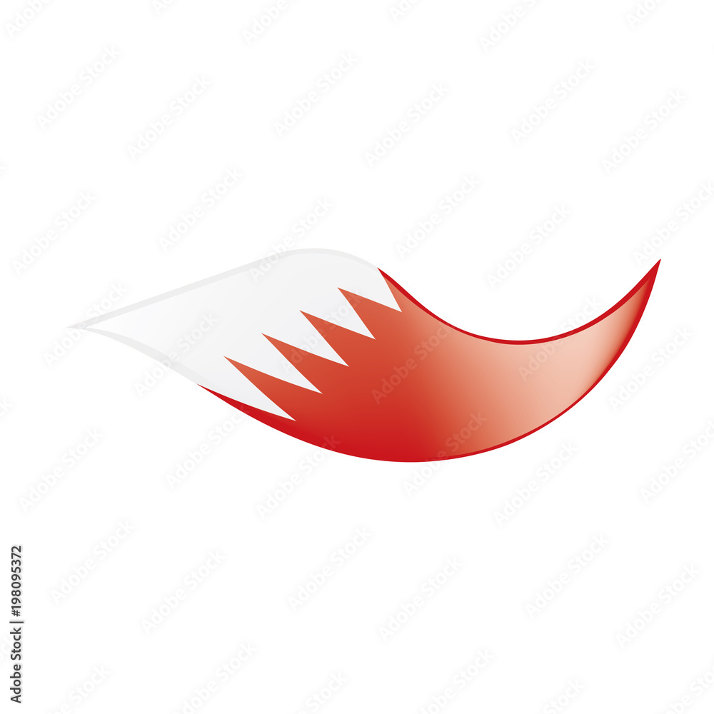 Obraz premium Bahrain flag, vector illustration