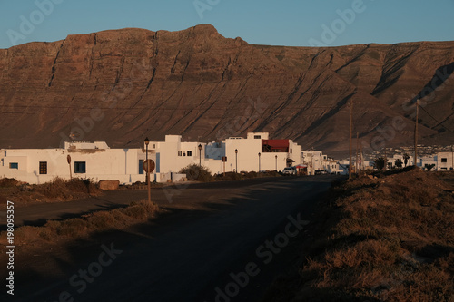 Village de Famara au couché du soleil, Lanzarote