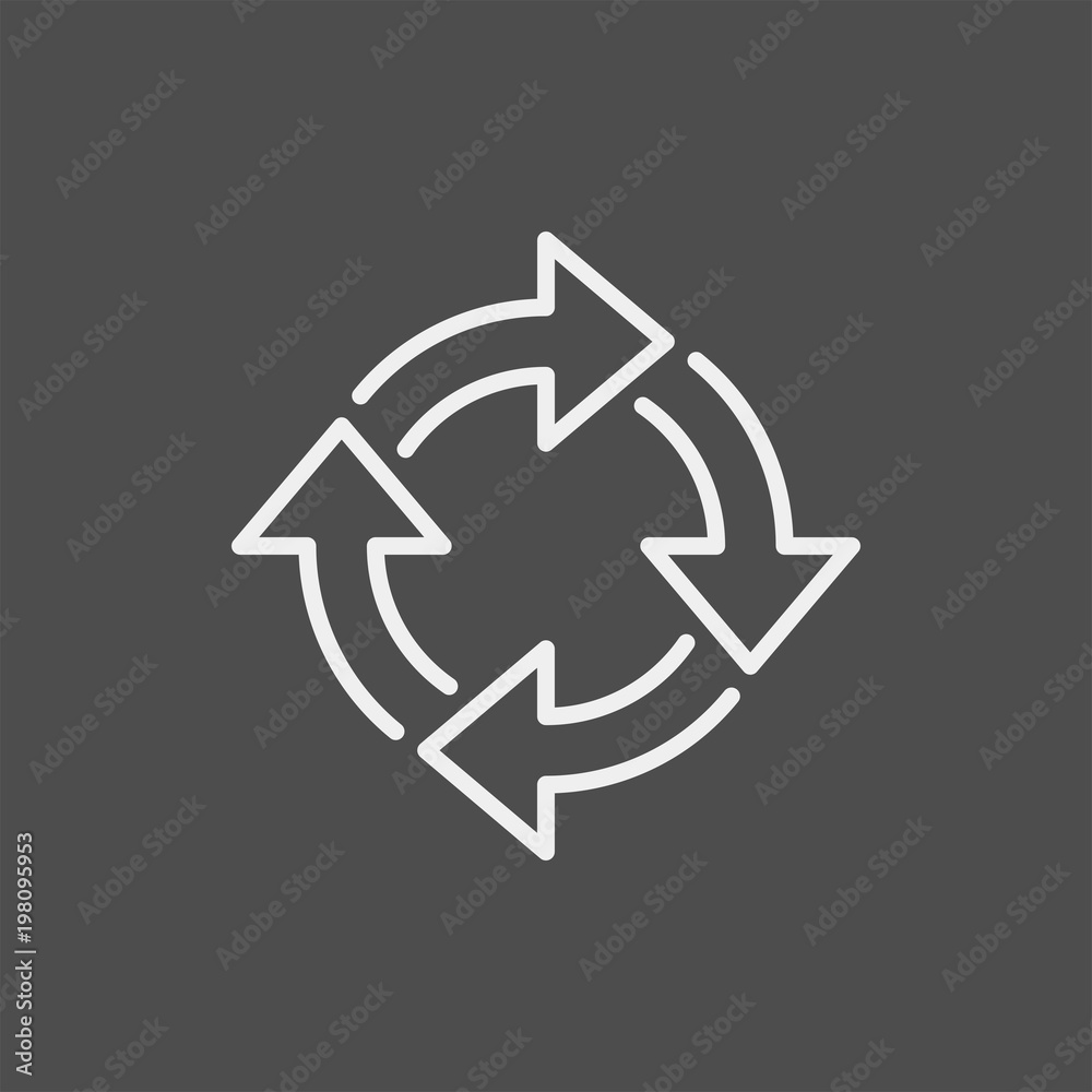 Recycling flat vector icons set. Arrows flat vector icons set Recycling flat vector icons set. Arrows flat vector icons set