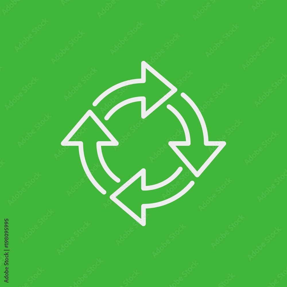 Recycling flat vector icons set. Arrows flat vector icons set Recycling flat vector icons set. Arrows flat vector icons set