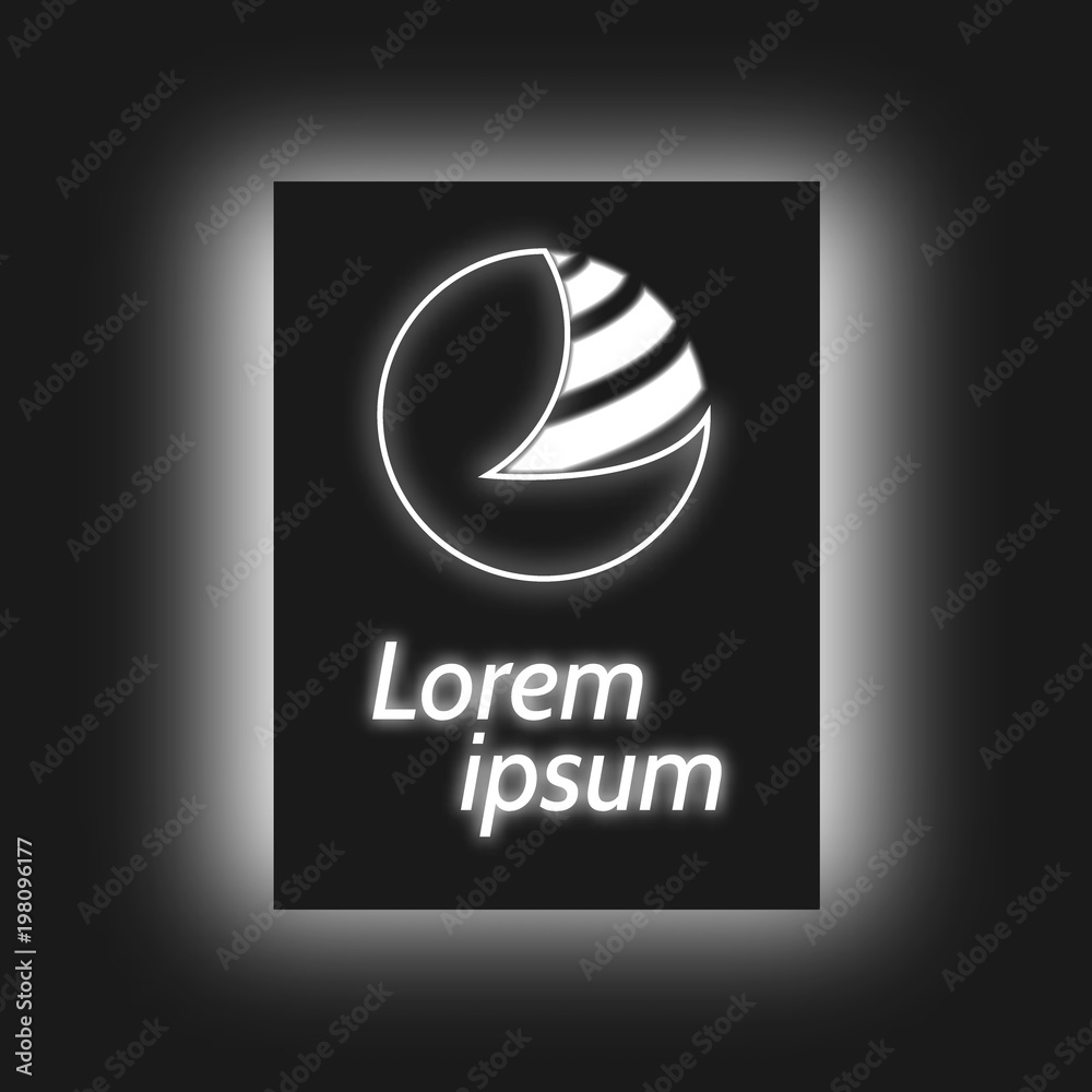 Business stand board sign. Light frame construction office hall of