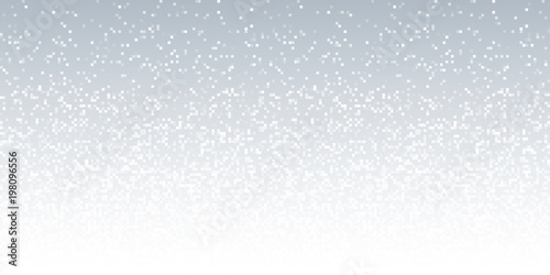 Pixel Abstract Gray Technology Gradient Horizontal Background. Business mosaic light mosaic design backdrop with failing pixels. Pixelated pattern texture. Big data flow vector Illustration.