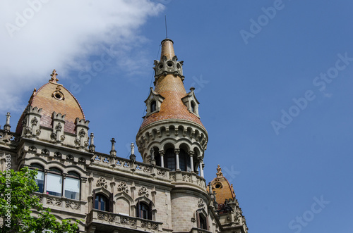 Architekturdetail der Casa Rocamora in Barcelona