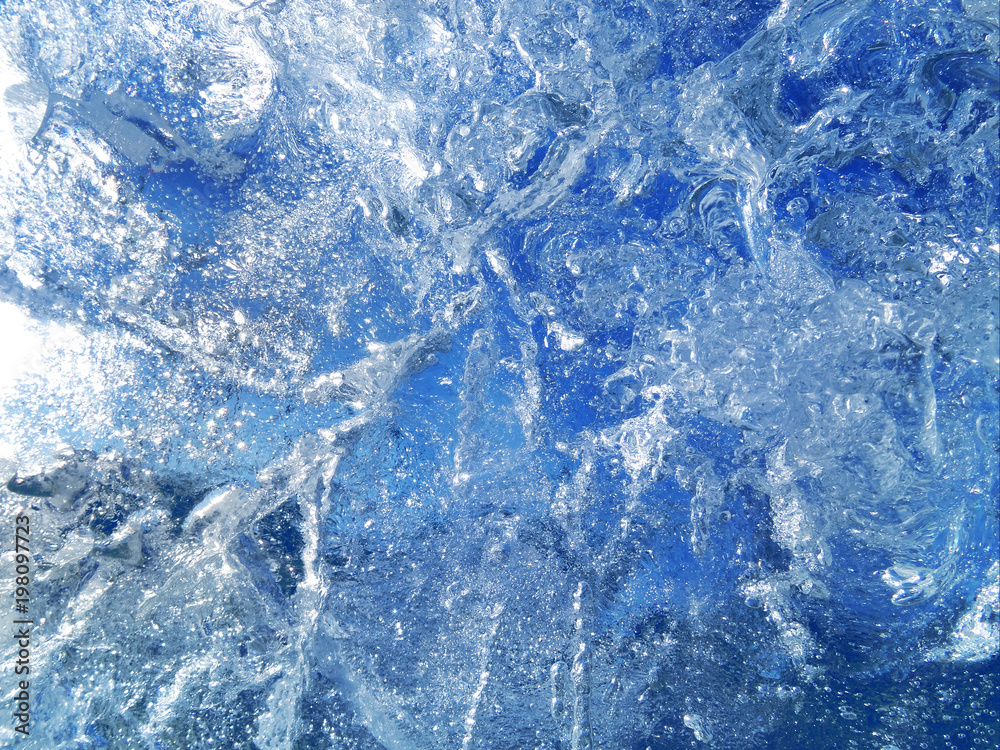 Fototapeta premium Textured blue ice