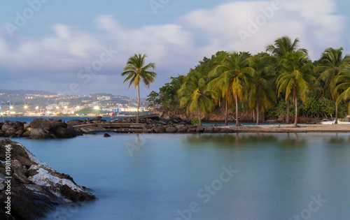 The Caribbean beach , Martinique island.