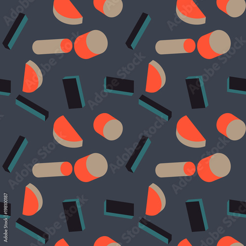 Geometric forms seamless pattern. Original design for print or digital media. photo