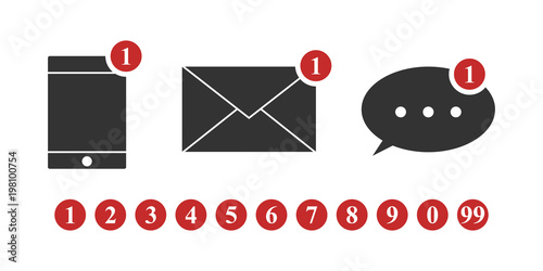 Counter of missed or left messages to unanswered calls, letters and messages. Easily editable number of missed.