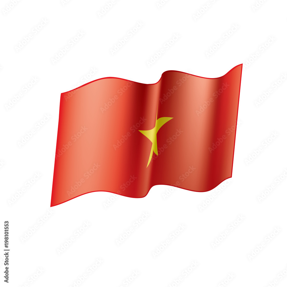 Vietnam flag, vector illustration