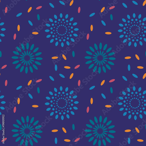 Galaxy explosion seamless pattern. Suitable for screen, print and other media.