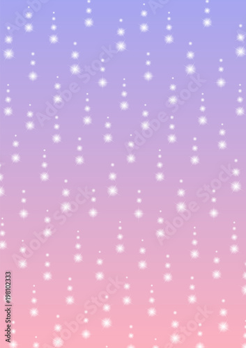 romantic sparkle abstract background, glitter star dot line with color gradient template, falling starry layout, vector illustration