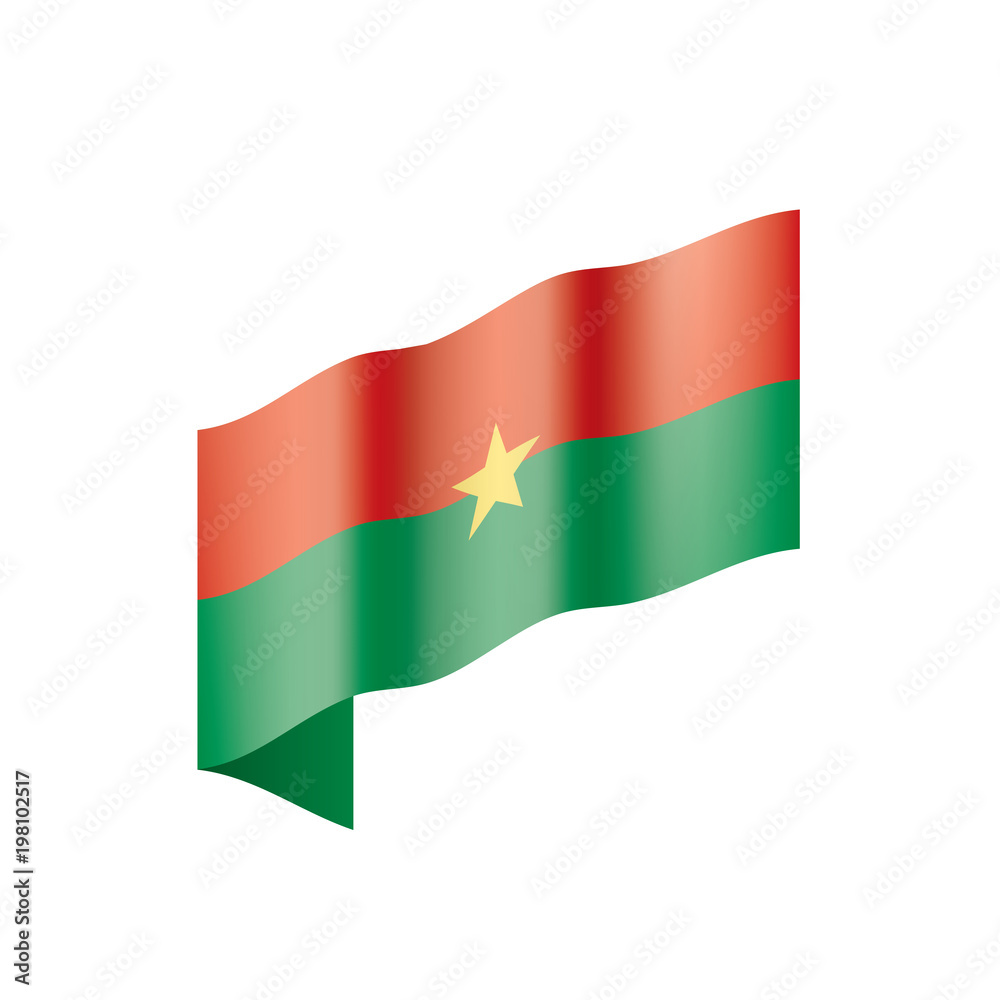 Burkina Faso flag, vector illustration