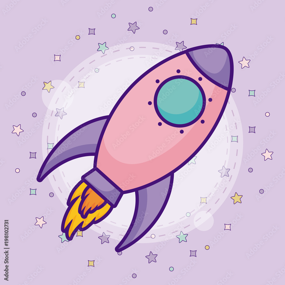 cute rocket icon Stock Vector | Adobe Stock