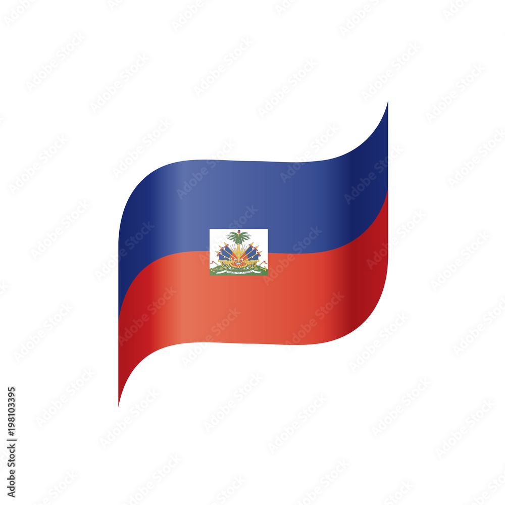 Fototapeta premium Haiti flag, vector illustration