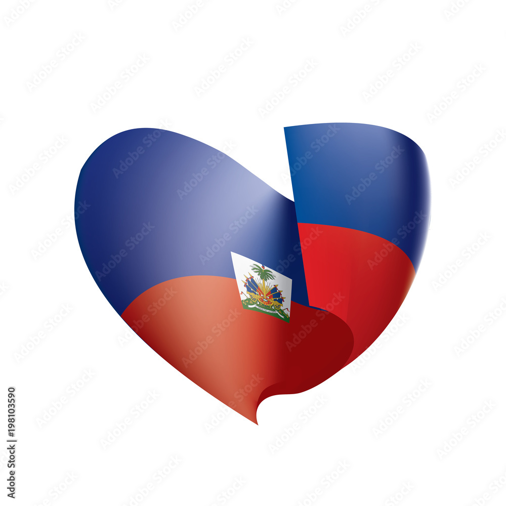 Obraz premium Haiti flag, vector illustration