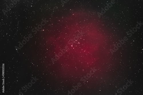 The Rosette Nebula as seen from Mannheim in Germany.