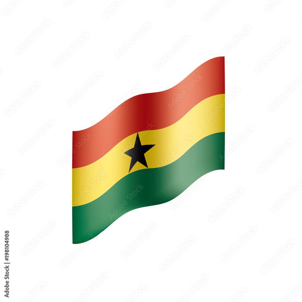 Ghana flag, vector illustration Ghana flag, vector illustration