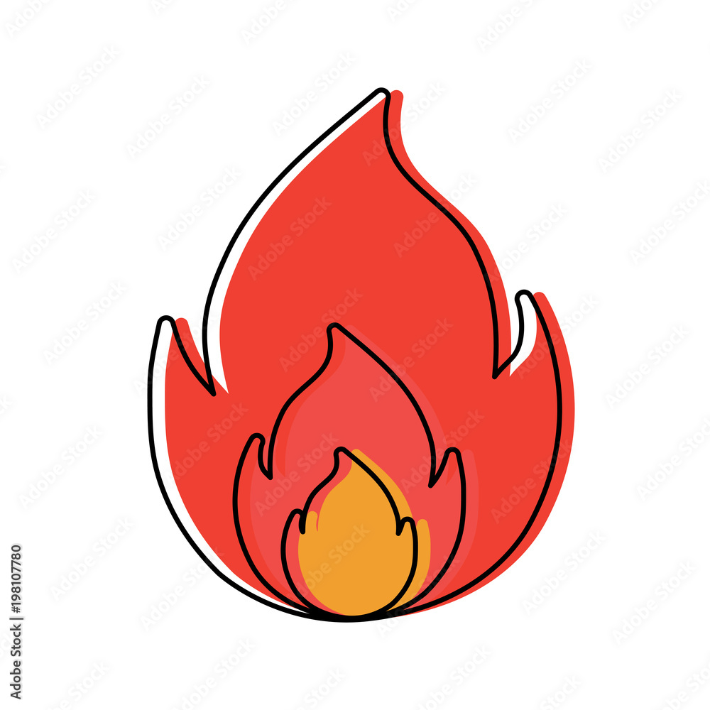 fire flame icon over white background, colorful design. vector illustration fire flame icon over white background, colorful design. vector illustration
