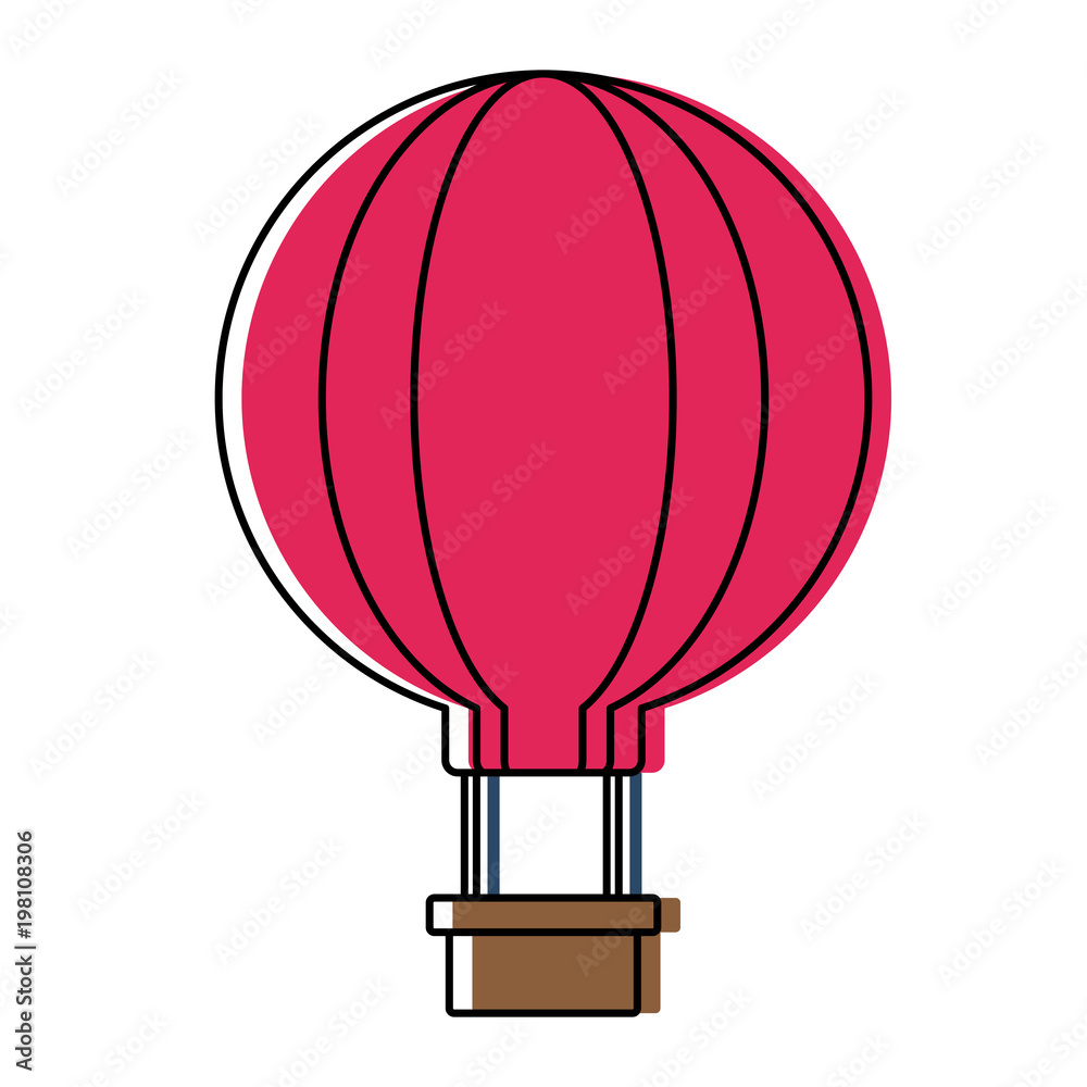 hot air balloon icon over white background, colorful design. vector illustration hot air balloon icon over white background, colorful design. vector illustration